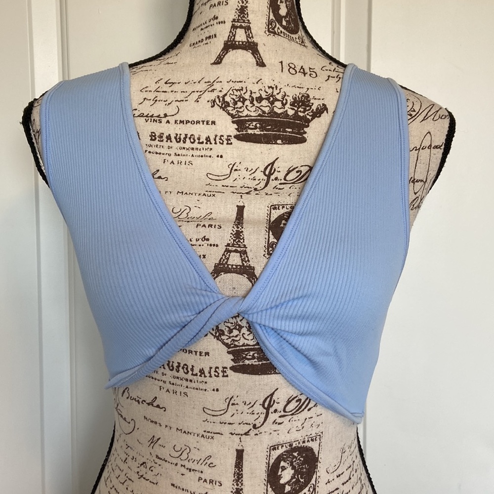 REVERSIBLE RIBBED TWISTED CROPPED TANK